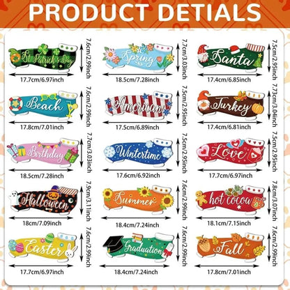 🔥16pcs Interchangeable Dachshund Sign Dog Welcome Sign