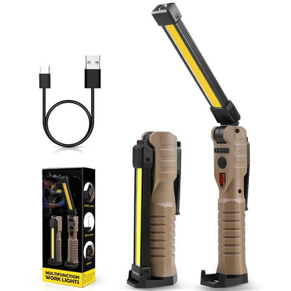 Multifunctional 180° Folding LED Work Light & Power Bank