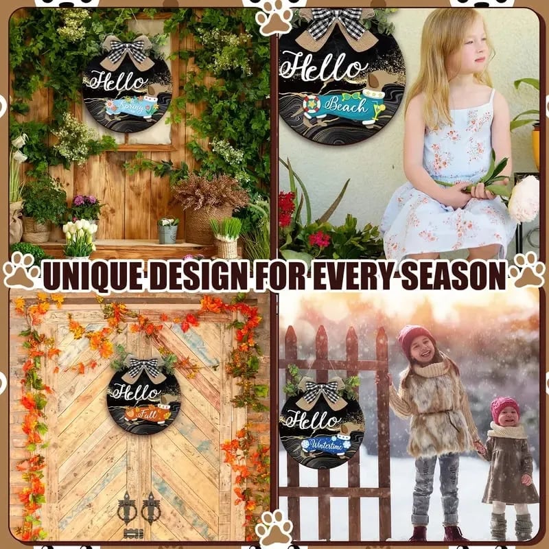 🔥16pcs Interchangeable Dachshund Sign Dog Welcome Sign