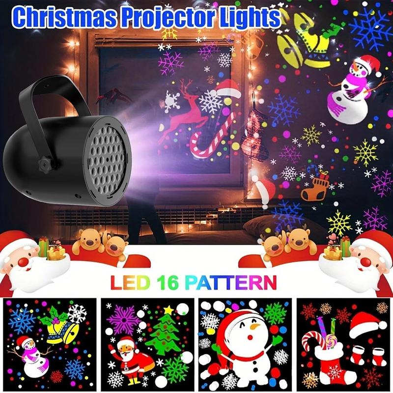 USB Rotating LED Christmas Projector Light - Holiday Party Atmosphere Lamp