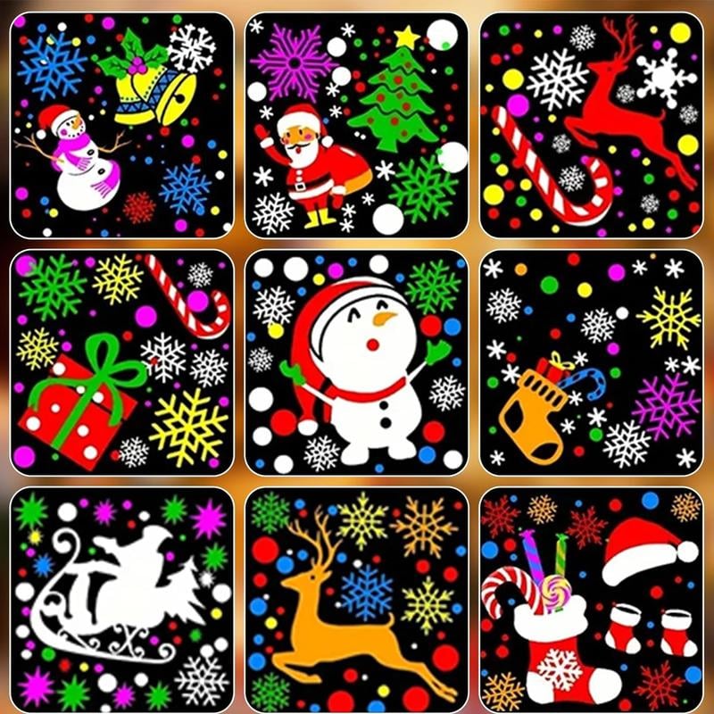 USB Rotating LED Christmas Projector Light - Holiday Party Atmosphere Lamp