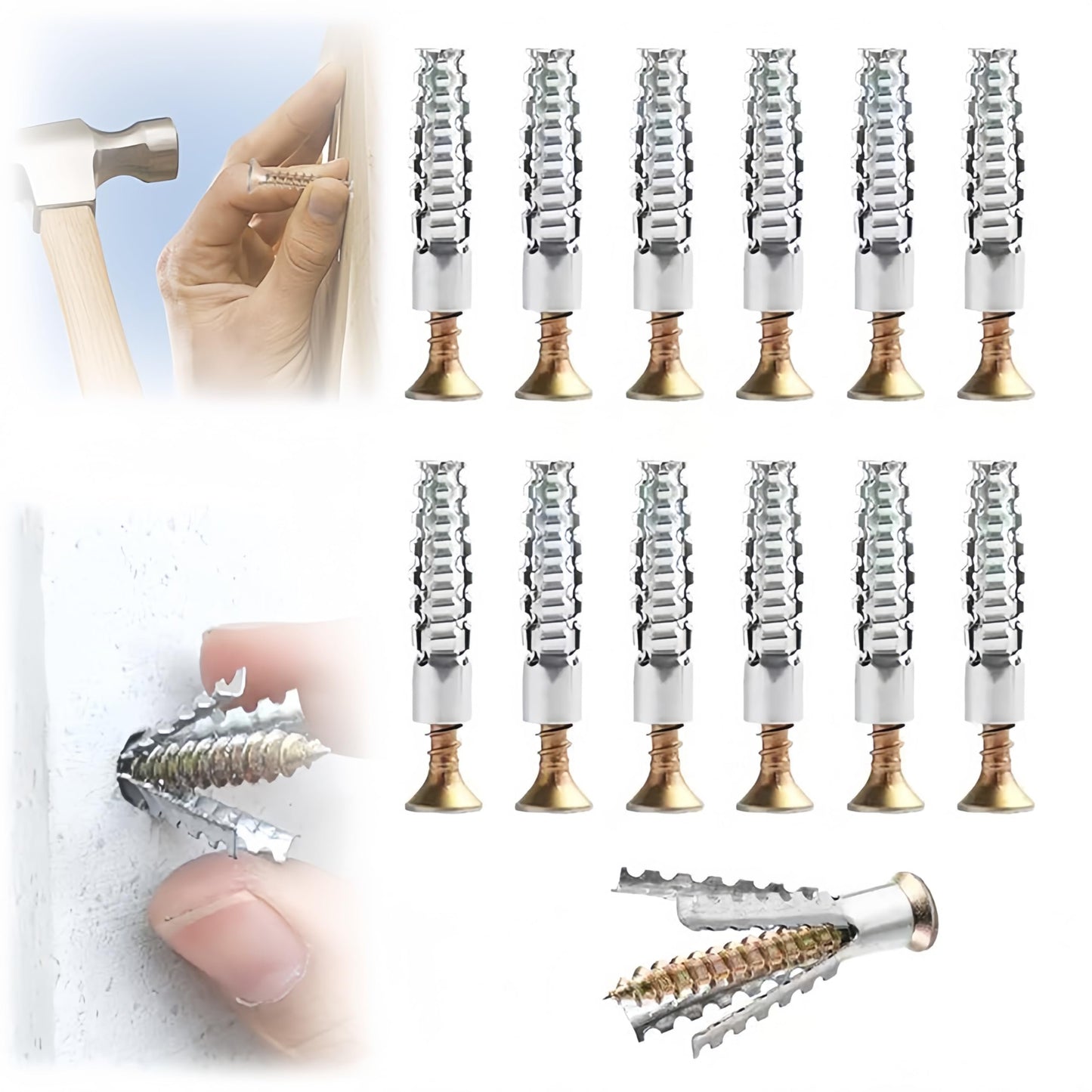 M6 Tree-Shaped Steel Wall Anchors with Screws