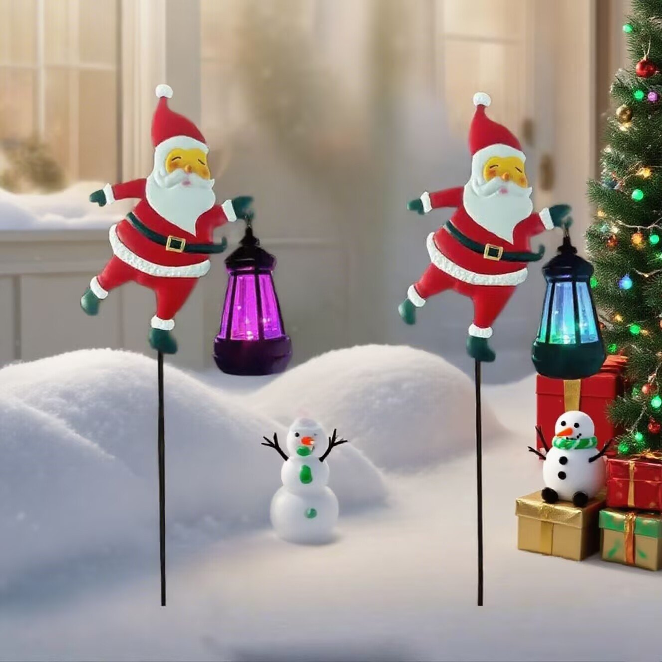🎅Christmas Santa Solar Kettle Lights Garden Lawn Decorative Lights