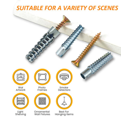 M6 Tree-Shaped Steel Wall Anchors with Screws